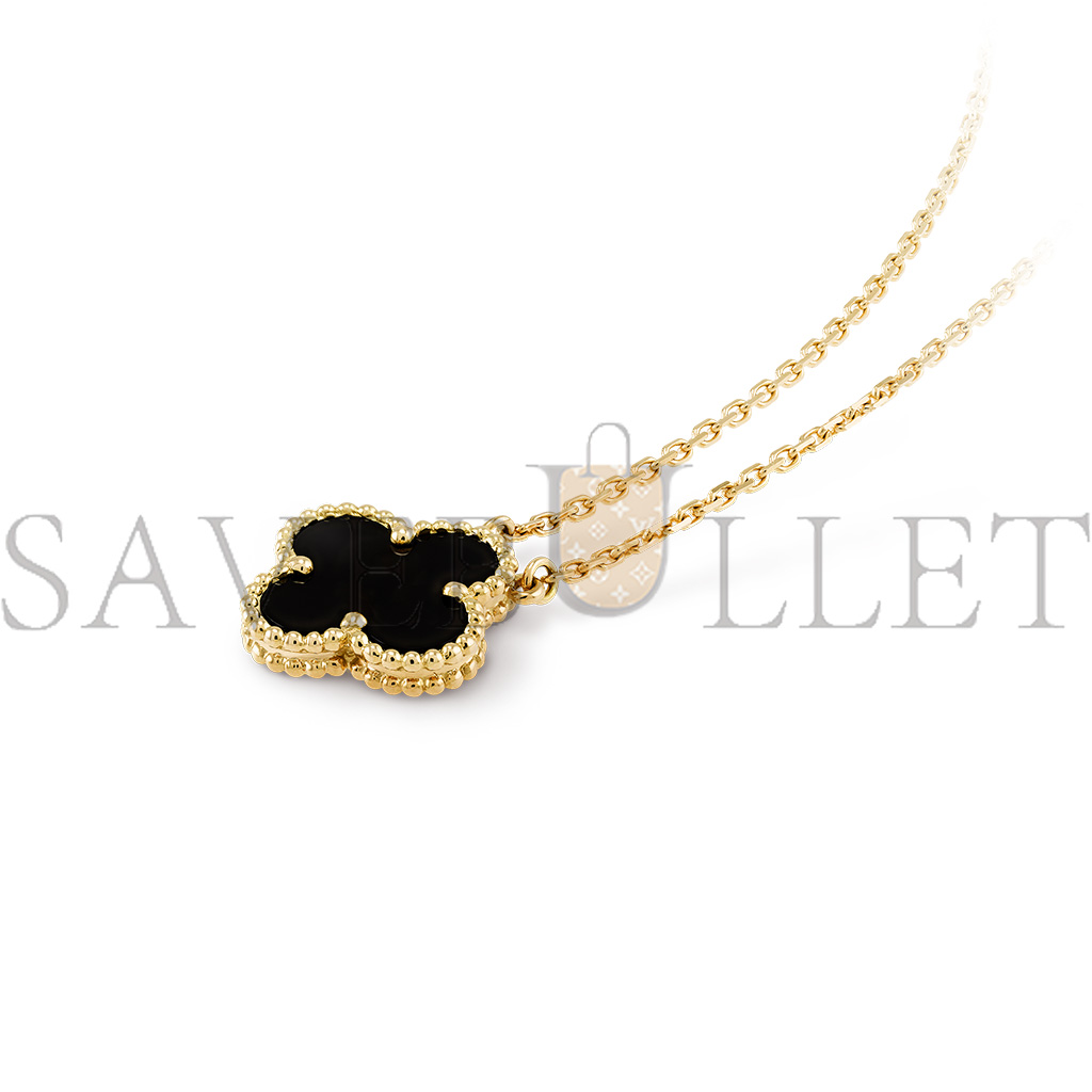 V*N CL*F arpels vintage alhambra pendant - yellow gold, onyx  vcara45800